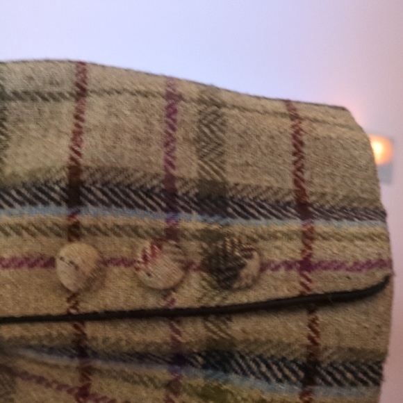 Plaid wool blend blazer size 10 - Picture 3 of 6